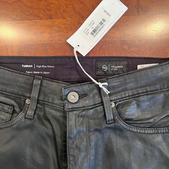 AG Faux Leather Jeans Farrah High Rise Skinny Size 26 - Picture 2 of 5